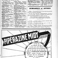 1304 - Page V-1265 - Office de Renseignements du « Concours » / Membres du Concours exerçant dans les Stations Thermales / Demandes et offres