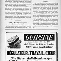 1307 - Page 1268-VIII - Correspondance. Recensement des automobiles. Mort par hémorragie cérébrale d’un ouvrier agricole / Conditions d’exercice de la propharmacie