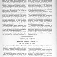 1324 - Page 1285 - Partie scientifique. Travaux Originaux. Crénothérapie. Les indications des bains carbo-gazeux de Royat au moment de la ménopause, par le Dr Georges Perrin / L’arsenal du praticien. La Trousse photogène « Nemausa », par le Dr Souchon