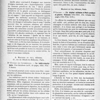 1335 - Page 1296 - Partie scientifique. L’Actualité Scientifique. Les Livres. Cours de thérapeutique. Les problèmes actuels de diététique, par Dr Paul Carnot et Marcel Labbé, J. -B. Baillière et Fils, Paris, 6e / Cancers du rein, de la glande surrénale et des voies urinaires supérieures, par P. Lecène et G. Wolfromm, Gaston Doin, éditeur, Paris, 6e / La radio-anaphylaxie, par Dr Foveau de Courmelles, A. Maloine et fils, éditeurs, Paris / Un hôpital militaire à Paris pendant la guerre. Villemin 1914-1919, par Pr Lejars, Masson et Cie, éditeurs, Paris, 1923