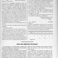 1348 - Page 1309 - Partie professionnelle. Compte rendus, documents, pièces officielles…. Hygiène et prophylaxie / Pour nos médecins coloniaux