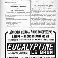 1351 - Page 1312-XLVIII - Correspondance. Droits des enfants d’une victime de la guerre après le décès de sa veuve / Application du Tarif Breton. Suture de tendons / Consultation entre confrères ; Injection faite en deux fois
