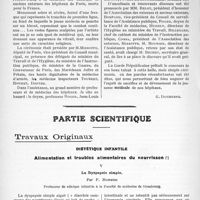 1371 - Page 1332 - Propos du jour. Le Monument aux Externes et anciens Externes des hôpitaux de Paris morts pour la France [G. Duchesne] / Partie scientifique. Travaux Originaux. Diététique infantile. Alimentation et troubles alimentaires du nourrisson. La Dyspepsie simple, par P. Rohmer