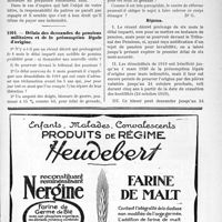 1408 - Page XLIX-1369 - Correspondance. Pension des fonctionnaires atteints d’infirmités contractées en service. Les accidents agricoles ne sont pas encore soumis à la législation spéciale / Délais des demandes de pensions militaires et de la présomption légale d’origine