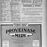 1416 - Page V-1377 - Office de Renseignements du « Concours » / Membres du Concours exerçant dans les Stations Thermales / Demandes et offres