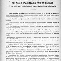 1425 - Page 1386 - Propos du jour. Une conférence du Professeur Young, de Baltimore, à la Faculté de Médecine de Paris / Un geste d’assistance confraternelle. Treize mille sept cent cinquante francs d’allocations individuelles