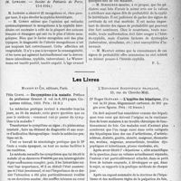 1442 - Page 1403 - Partie scientifique. L’Actualité Scientifique. Les Sociétés Savantes. L’hygiène des hôpitaux d’enfants, (Académie de médecine, 29-4-1924) / Mongolisme et syphilis héréditaire, (Société de Pédiatrie de Paris, 15-1-1924) / Les Livres. Dusymptôme à la maladie, par Félix Coste, Masson et Cie, éditeur, Paris, 1923 / L’hygiène des hépatiques, par Dr Roger Glénard, L'expansion scientifique française
