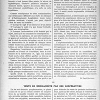1447 - Page 1408 - Partie professionnelle. Travaux Originaux. Juridiquement, serait-il licite de faire des greffes avec testicule d’homme ? [Dr Paul Boudin] / Vente de médicaments par des coopératives [Dr Paul Boudin]