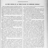 1450 - Page 1411 - Partie professionnelle. Travaux Originaux. Mutualité familiale. La combinaison V [A. Gassot] / Le prix moyen et le tiers payant en médecine rurale [G. Rénon]