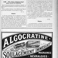 1524 - Page XI-1485 - Correspondance. Cas curieux de responsabilité d’accident / Pas d’âge minimum légal pour exercer la médecine / Hernie accident du travail