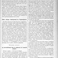 1546 - Page 1507 - Partie scientifique. L’Actualité Scientifique. Les Congrès. Deuxième Congrès de la Société internationale d’urologie, (Rome, 24-26 avril 1924). L’innervation rénale, Rapporteur : MM. Ambard et Reja / Etude clinique expérimentale de l’hydronéphrose, M. Frank Hissmann, rapporteur