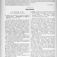 1547 - Page 1508 - Partie scientifique. L’Actualité Scientifique. Les Congrès. Deuxième Congrès de la Société internationale d’urologie, (Rome, 24-26 avril 1924). Etude clinique expérimentale de l’hydronéphrose, M. Frank Hissmann, rapporteur / Les Livres. Thérapeutique et voyage au long cours, par Dr Adrien Loir, J. -B. Baillière et fils, Paris