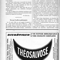 1563 - Page 1524-XLVI - Correspondance. Application du Tarif Maginot. Les Talismans / Un cas d’oedème pulmonaire