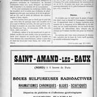 1577 - Page 1536-XII - Correspondance. Maladie d’un soldat en permission. Droits des médecins de L’A. M. G. Propharmacie / Examen d’un accidenté du travail sur la demande d’une compagnie