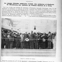 1580 - Page 1539 - Propos du jour. Fossoyeurs d’espérance et donneurs d’illusions / Le voyage d'études médicales (V. E. M) des médecins et étudiants de Strasbourg aux stations du Plateau Central et à Vichy [G. Duchesne]
