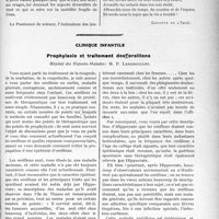 1586 - Page 1545 - Partie scientifique. Travaux Originaux. Causerie chirurgicale. Une gloire de l’anatomie française. Farabeuf et l’anatomie. L'inauguration de la statue de Farabeuf à l’Ecole pratiqua de la Faculté, par Dartigues. Mise au point et concorde dans la sérénité. / Clinique infantile. Prophylaxie et traitement des oreillons, Hôpital des Enfants-Malades : M. P. Lereboullet