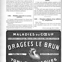 1642 - Page 1596-XII - Correspondance. Les quittances d'honoraires médicaux ne sont pas exemptes de timbre / Maladie contractée en service militaire / Situation militaire d’un médecin de complément