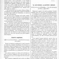 1662 - Page 1616 - Partie scientifique. L’Actualité Scientifique. Les Sociétés Savantes. Un cas de pigeonneau, (Société de dermatologie, 14-2-1924) / Alopécies congénitales, (Société de dermatologie ; 14-2-1924) / La rachi-Cathelin ou anesthésie épidurale, (Soc. des chirurgiens de Paris, 6 juin 1924)