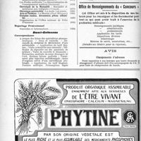 1692 - Page 1644-IV - Sommaire / Office de Renseignements du « Concours »