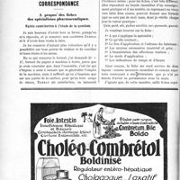 1694 - Page 1646-VI - Demandes et offres / Correspondance. A propos des fiches des spécialistes pharmaceutiques. Faible contribution à l’étude de la question