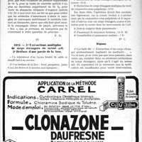 1699 - Page XI-1649 - Correspondance. Application du Tarif Breton. Visite de contrôle le dimanche / Extractions multiples de corps étrangers du même oeil. Brûlure d’une partie de la face