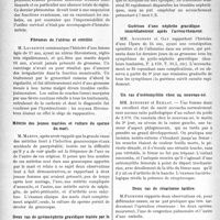 1720 - Page 1670 - Partie scientifique. L’Actualité Scientifique. Les Sociétés Savantes. Toulouse. Société de gynécologie et d’obstétrique. Oblitération spontanée des voies génitales d’origine obstétricale / Fibromes de l’utérus et stérilité / Métrite des jeunes mariées et culture du sperme du mari / Deux cas de pyélonéphrite gravidique traitée par le bactériophage de d’Hérelle / Néphrite syphilitique au cours de la grossesse / Guérison d’une néphrite gravidique immédiatement après l’accouchement / Un cas d’ostéomyélite chez un nouveau-né / Deux cas de césarienne tardive / Déchirure du vagin sans lésion du périnée chez une primipare