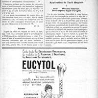 1739 - Page XLVII-1689 - Correspondance. Application du Tarif Breton. Soins d’urgence suivis d’une surveillance prolongée / Application du Tarif Maginot. Pension militaire. Présomption légale d’origine