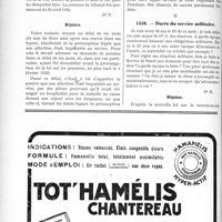 1740 - Page 1690-XLVIII - Correspondance. Application du Tarif Maginot. Pension militaire. Présomption légale d’origine / Durée du service militaire