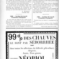 1758 - Page 1706-XII - Correspondance. Interprétation des articles 51 et 52 de la loi sur les déclarations tardives de revenu / Accident du travail. Evaluation d’incapacité / Accident du travail. Evaluation d'incapacité