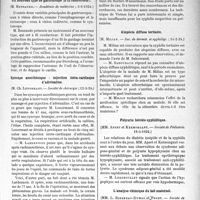 1775 - Page 1723 - Partie Scientifique. L'Actualité Scientifique. Les Sociétés Savantes. Radiographie cinématographique du coeur, Académie de médecine ; 3-6-1924) / Un nouveau type de gastroscope (à fil conducteur), (Académie de médecine ; 3-6-1924) / Syncope anesthésique : injection intra-cardiaque d’adrénaline, (Société de chirurgie ; 12-3-24) / Comparaison des méthodes dérivant de la réaction de Bordet-Wassermann, (Société de dermatologie et syphiligraphie ; 14-2-1924) / Alopécie diffuse tertiaire, (Soc. de dermat. et syphiligr. ; 14-2-24) / Polyurie hérédo-syphilitique, (Société de Pédiatrie. 18-3-1924) / L’analyse chimique du lait maternel, (Société de Pédiatrie ; 18-3-1924)