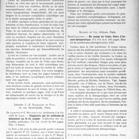 1781 - Page 1729 - Partie Scientifique. L'Actualité Scientifique. Les Livres. La cure de Vichy, par Dr. Robert Martin-Péridier, Vichy / Diagnostic par les méthodes de laboratoire au lit du malade, par Ch. Lesieur et G. Mouriquand, Librairie J. -B. Baillière et Fils, Paris / En marge du Codex. Notes d’histoire thérapeutique, par Henri Leclerc, Masson et Cie, éditeurs, Paris, 1924 / Accouchement, par L. Dubrisay et C. Jeannin, J. Lamarre, éditeur, Paris, 1924