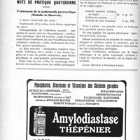 1800 - Page 1748-L - Correspondance. Application du Tarif Maginot. Laboratoires et savants / Note de pratique quotidienne. Traitement de la tachycardie paroxystique (Maladie de Bouveret)