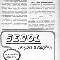 1809 - Page IX-1757 - Correspondance. Accident du travail. Contre-expertise / Station thermale exemptant les médecins de la taxe de séjour. Uriage / Cession partielle de clientèle