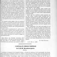 1841 - Page 1789 - Partie Professionnelle. Travaux Originaux. Jurisprudence. Mort sous anesthésie. — Aide non docteur en médecine pas de responsabilité du chirurgien / L’actualité médico-thermale. Le V. E. M. Strasbourgeois, (Suite)