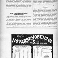 1848 - Page 1796-XLIV - Correspondance. Installation d’une scierie. Trouble de jouissance / Quels sont les droits des herboristes ?