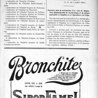 1853 - Page XLIX-1799 bis - Documents officiels. A l’officiel. Arrêté ministériel du 20 mai 1924 relatif à la délivrance du diplôme d’Etat à des infirmières professionnelles / Concours pour la nomination d’un chef du laboratoire départemental de bactériologie et de chimie appliquées à l’hygiène et à l’Agriculture de l’Oise