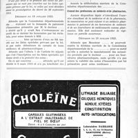 1855 - Page LI-1801 - Jurisprudence. Commission supérieure de Surveillance et de Contrôle des soins gratuits aux Mutiles de la Guerre. Nécessité de l’inscription sur les listes spéciales / Cumul des professions de médecin et de pharmacien