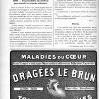 1866 - Page 1812-XII - Correspondance. Sur le trafic de certains marchands de bandage / Responsabilité du médecin pour une déclaration de naissance