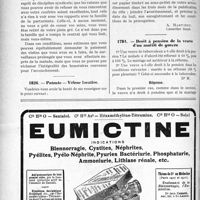 1902 - Page 1848-XLIV - Correspondance. Les honoraires convenus sont-ils dus aux médecins qui se retirent pour convenance personnelle ? / Patente — Valeur locative / Droit à pension de la veuve d’un mutilé de guerre