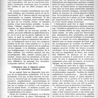 1938 - Page 1884 - Partie scientifique. L’Actualité Scientifique. La Presse. A propos de l’accouchement indolore [(Languedoc médical, 10 juin 1924)] / L’hémoptysie dans le diagnostic précoce de la tuberculose pulmonaire [(La Consultation, juin 1924)] / Sérothérapie antigangréneuse et infiltration d’urine [(Journ. de méd. de Bordeaux, 10 juin 1924)]