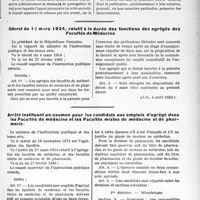 1951 - Page 1897 - Partie Professionnelle. Travaux Originaux. Compte rendus, documents, pièces officielles.... Sou médical. Extrait analytique des procès-verbaux du Conseil d’Administration / Décret du 13 mars 1924, relatif à la durée des fonctions des agrégés des Facultés de Médecine / Arrêté instituant un examen pour les candidats aux emplois d’agrégé dans les Facultés de médecine et les Facultés mixtes de médecine et de pharmacie