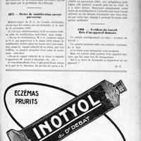1955 - Page XLIII-1901 - Correspondance. Accident du travail. Médecine légale. Réquisition de nuit / Ordre de mobilisation envoyé par erreur / Accident du travail. Bris d’un appareil dentaire