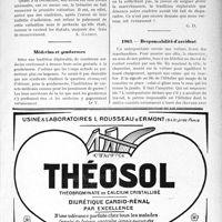 1969 - Page IX-1915 - Correspondance. Les admissions au Sou Médical / Médecins et gendarmes / Responsabilité d’accident
