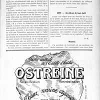 2021 - Page IX-1967 - Correspondance. Honoraires médico-légaux / Accident de foot-ball