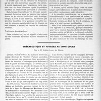 2031 - Page 1977 - Partie scientifique. Travaux Originaux. Les indications thérapeutiques dans la tuberculose ganglionnaire du cou, par P. Truffert. Traitement des adénopathies tuberculeuses du cou / Thérapeutique et voyages au long cours, par le Dr Adrien Loir
