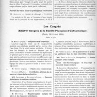 2038 - Page 1984 - Partie scientifique. L’Actualité Scientifique. Les Sociétés Savantes. Paris. Corps étrangers multiples du tube digestif, (Société de chirurgie; 7-5-1924) / Fracture du col du fémur et arthropathie consécutive, (Société de chirurgie ; 7-5-1924) / Les Congrès. XXXVIIe Congrès de la Société Française d’Ophtalmologie, (Paris, 12-15 mai 1924), Suite et fin.