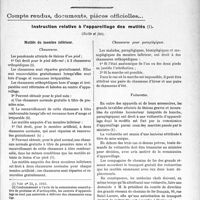 2049 - Page 1995 - Partie professionnelle. Travaux Originaux. Chronique de la mutualité. Une conception mutualiste / Compte rendus, documents, pièces officielles. Instruction relative à l’appareillage des mutilés, (suite et fin). Mutilés du membre inférieur