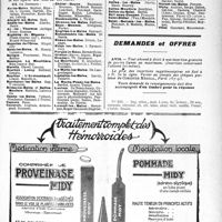 2065 - Page V-2011 - Office de Renseignements du « Concours / Membres du concours exerçant dans les stations thermales / Demandes et offres