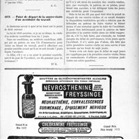 2067 - Page VII-2013 - Correspondance. Les enfants des médecins à la Mutualité Familiale / Point de départ de la contre visite d’un accidenté du travail