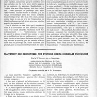 2077 - Page 2023 - Partie scientifique. Travaux Originaux. Les dangers de l’anesthésie locale, par le Dr J. Fiévez / Traitement des dermatoses aux stations hydro-minérales françaises, par le Dr Garron de la Carrière